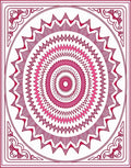 Mandala Design radial pattern Pink Rug