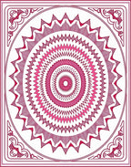 Mandala Design radial pattern Pink Rug