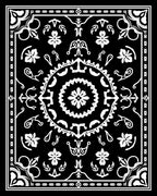 Intricate Mandala Floral Pattern Rug