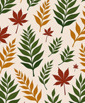 Autumn Leaf Patterned Design Rug