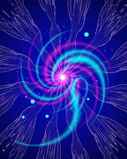 Radiant Swirl Outline Design Rug