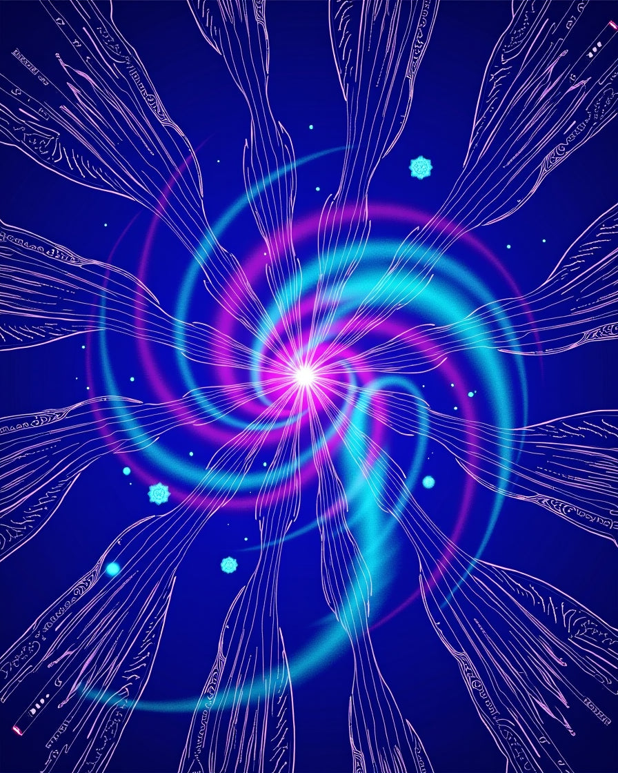 Radiant Swirl Outline Design Rug