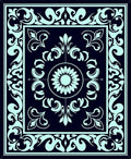 Vintage Floral Scrollwork Pattern Rug