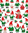 Cute Christmas Gnomes And Trees Rug