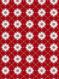 Red Floral Lattice Pattern Rug