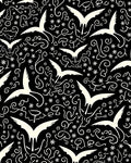 Whimsical Birds Swirls Pattern Rug