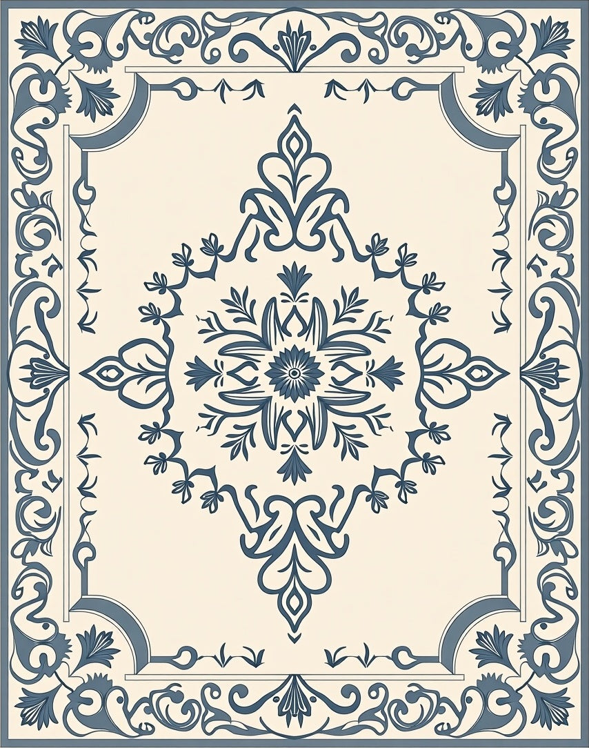 Classic Floral Medallion Pattern Rug