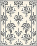 Elegant Damask Vintage Scroll Pattern Rug