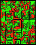 Abstract Geometric Squares Neon Pattern Rug