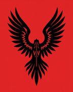 Black Eagle Graphic Design Rug