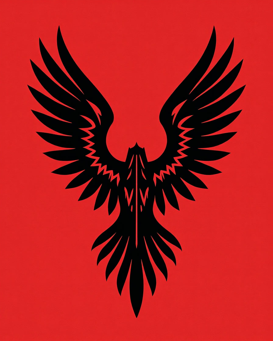 Black Eagle Graphic Design Rug
