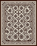 Classic Floral Motif Border Design Rug