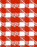 Red White Checked Abstract Pattern Rug