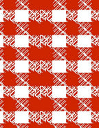 Red White Checked Abstract Pattern Rug