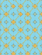 Golden Diamond Geometric Pattern Rug