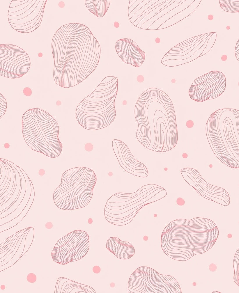Minimalist Pink Organic Flow Rug