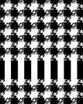 Graphic Houndstooth Striped Rug