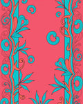 Vivid Floral Swirls Graphic Design Rug