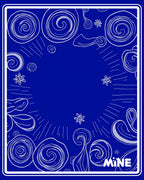 Whimsical Blue Swirl Starburst Rug