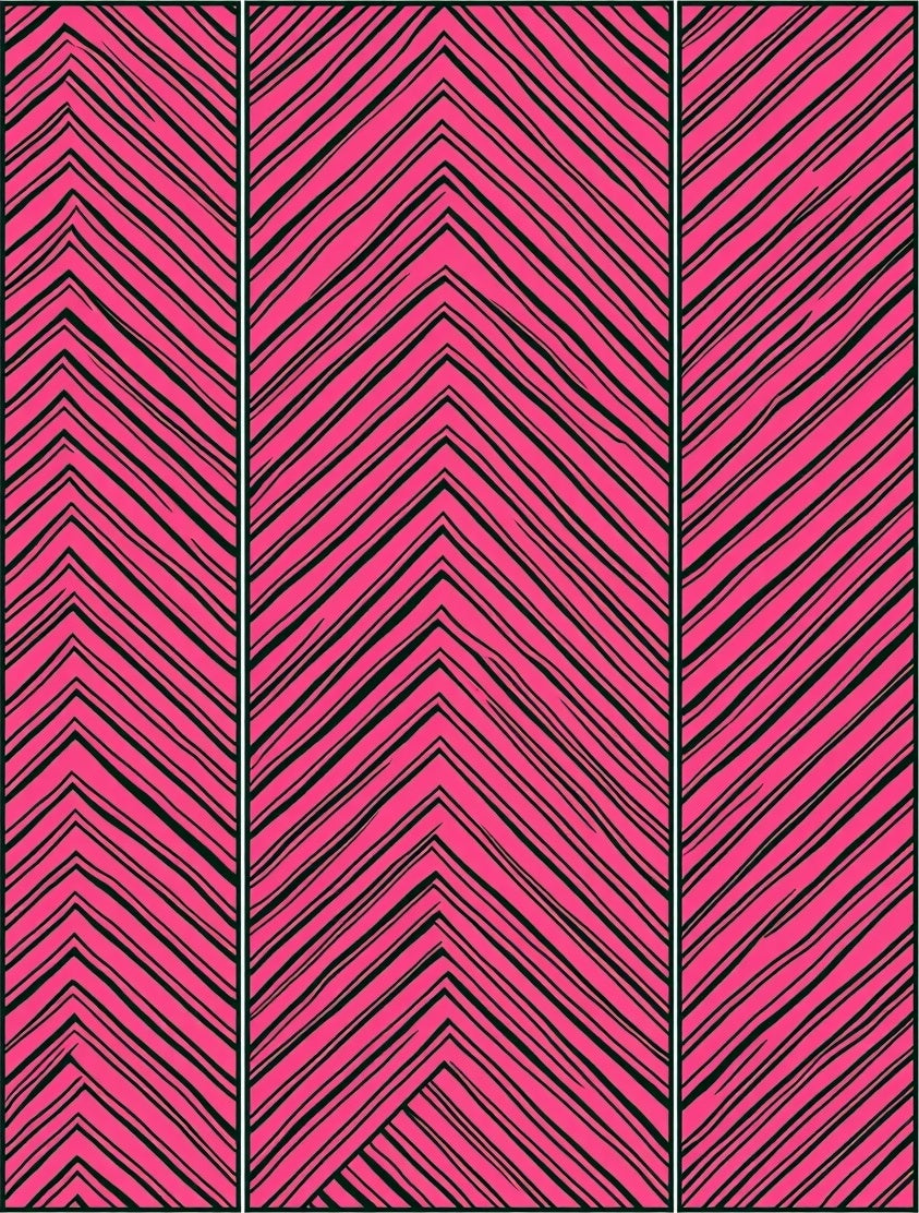 Bold Pink Zebra Stripes Pattern Rug