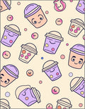 Cute Bubble Tea Pattern Rug