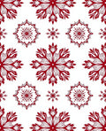 Crimson Snowflake Medallion Arrangement Rug