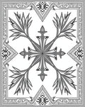 Ornate Floral Symmetry Design Rug