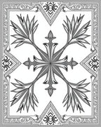 Ornate Floral Symmetry Design Rug