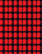 Bold Red Black Houndstooth Pattern Rug