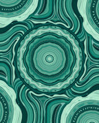 Emerald Green Swirl Medallion Rug