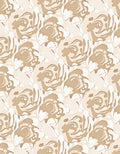 Nude Floral Swirl Pattern Design Rug