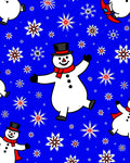 Joyful Snowman Winter Snowflakes Red Rug