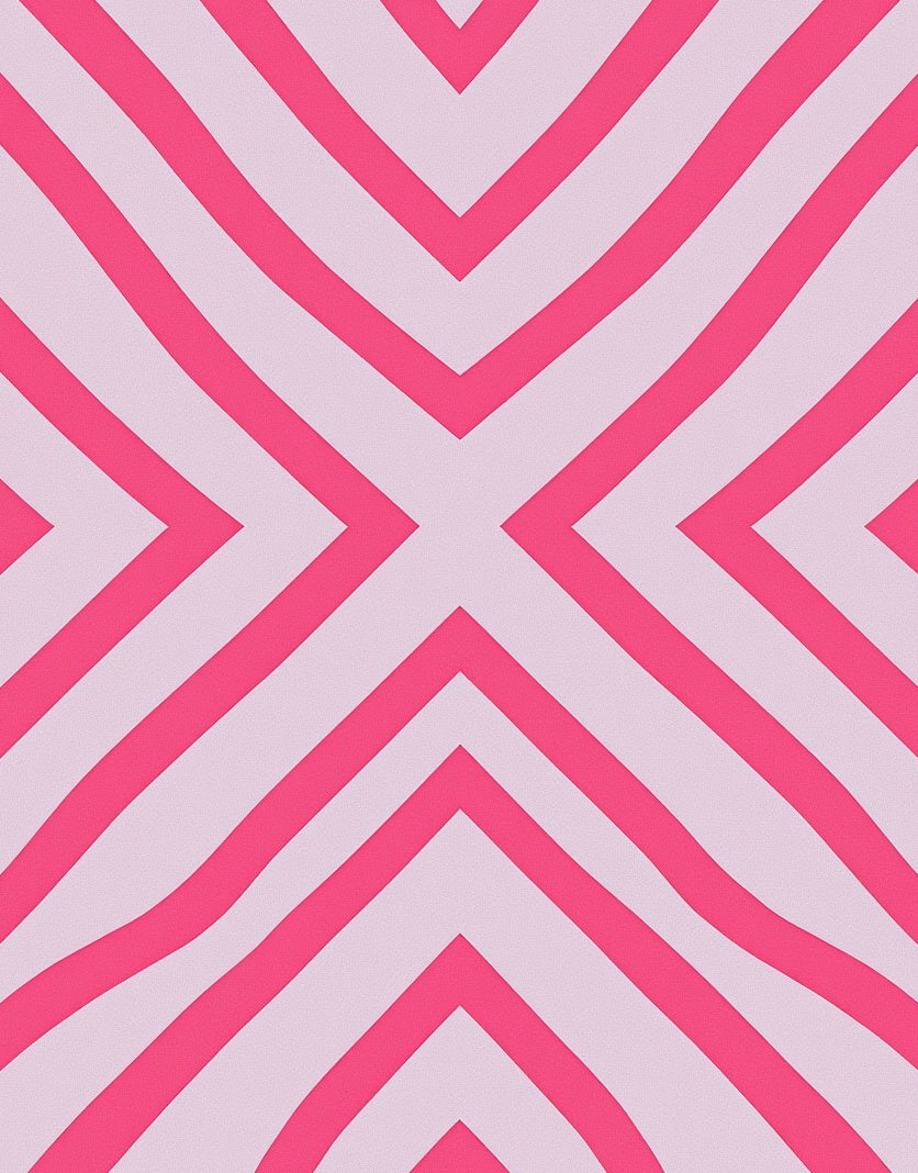 Pink Chevron Zigzag Stripes Rug
