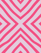 Pink Chevron Zigzag Stripes Rug