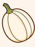Creamy White Pumpkin Outline Rug