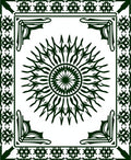 Bold Ornate Radial Floral Pattern Rug