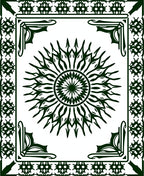 Bold Ornate Radial Floral Pattern Rug