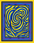 Vivid Abstract Swirl Pattern Design Rug
