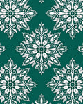White Floral Medallion Pattern Rug