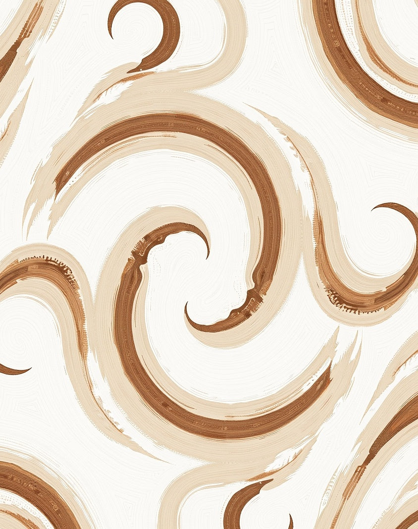 Abstract Swirl Brush Stroke Design Rug