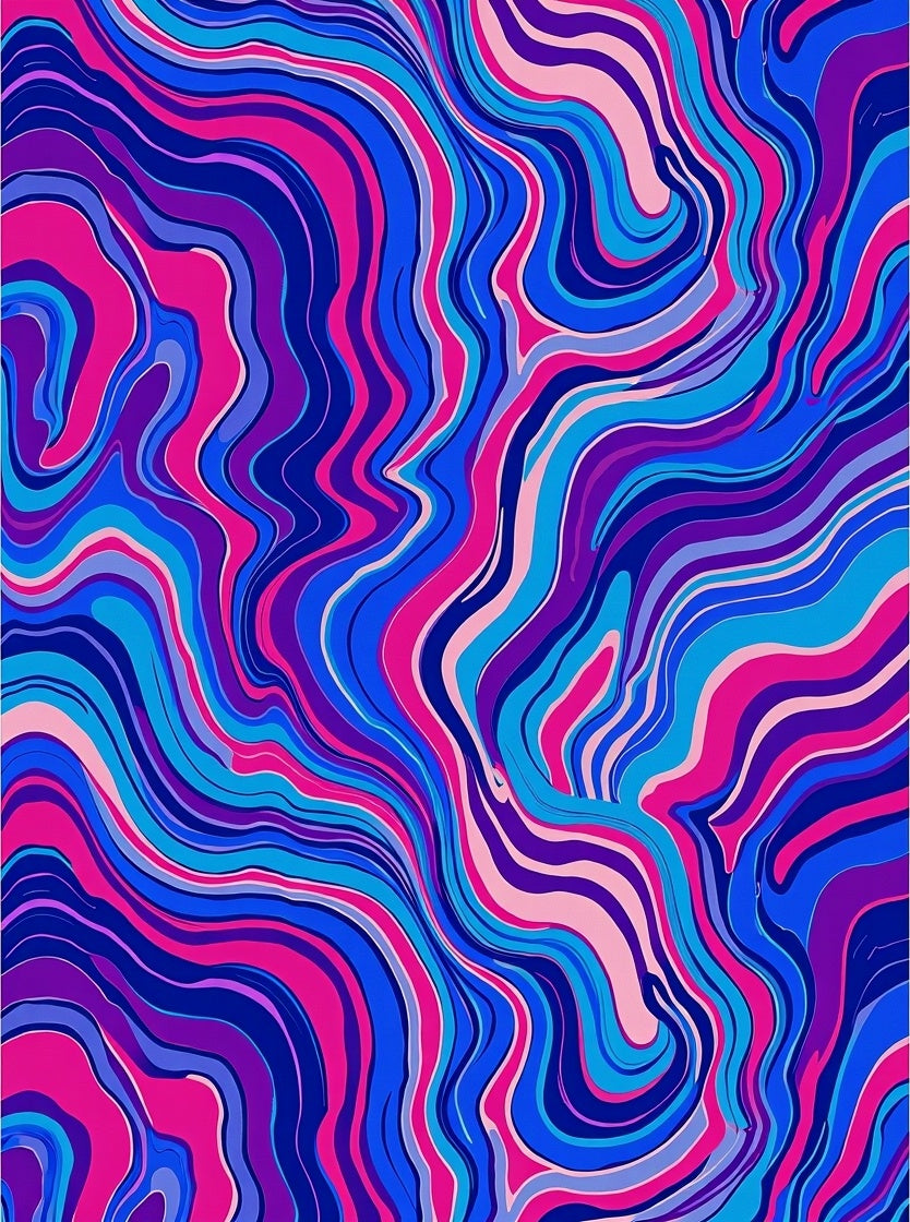 Vibrant Abstract Swirl Pattern Rug