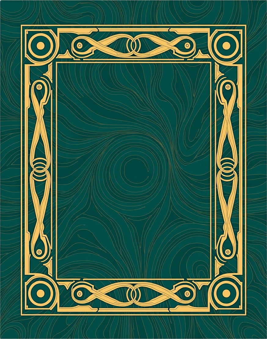 Elegant Gold Swirls Pattern Rug