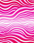 Pink Abstract Wavy Stripes Rug