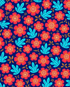 Vibrant Floral Pattern Design Rug