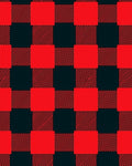 Classic Red Black Buffalo Check Pattern Rug