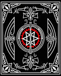 Gothic Star With Red Wheel Design Rug