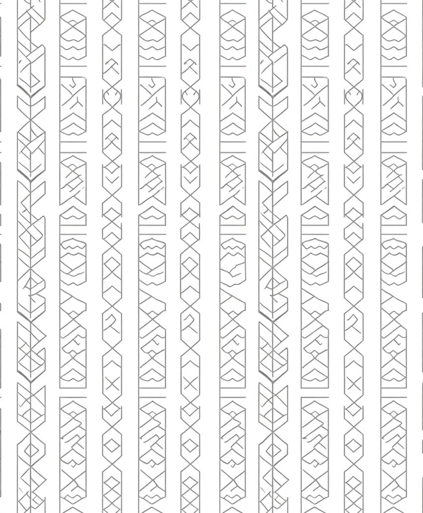 Minimalist Interlocking Geometric Stripe Design Rug