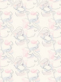 Soft Pastel Sketchy Floral Pattern Rug