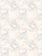 Soft Pastel Sketchy Floral Pattern Rug