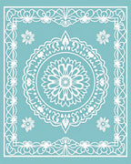 Intricate Floral Mandala Design Rug